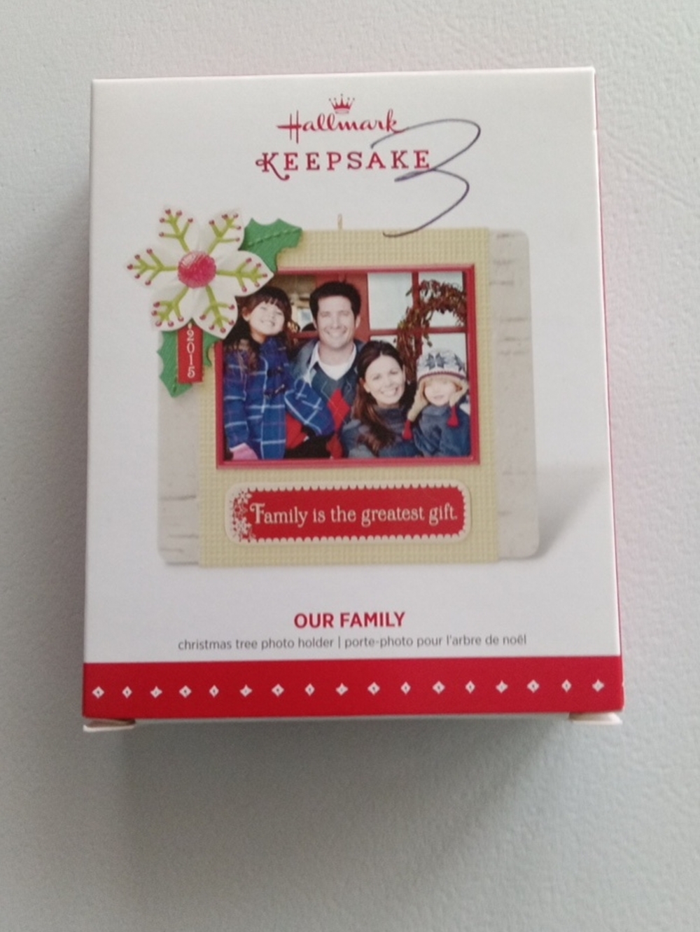 Hallmark Keepsake Red, Cream and Green Holiday Photo Frame